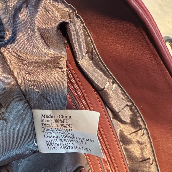 Simply Vera Vera Wang Burgundy and Black Shoulder Bag - Picture 10 of 15